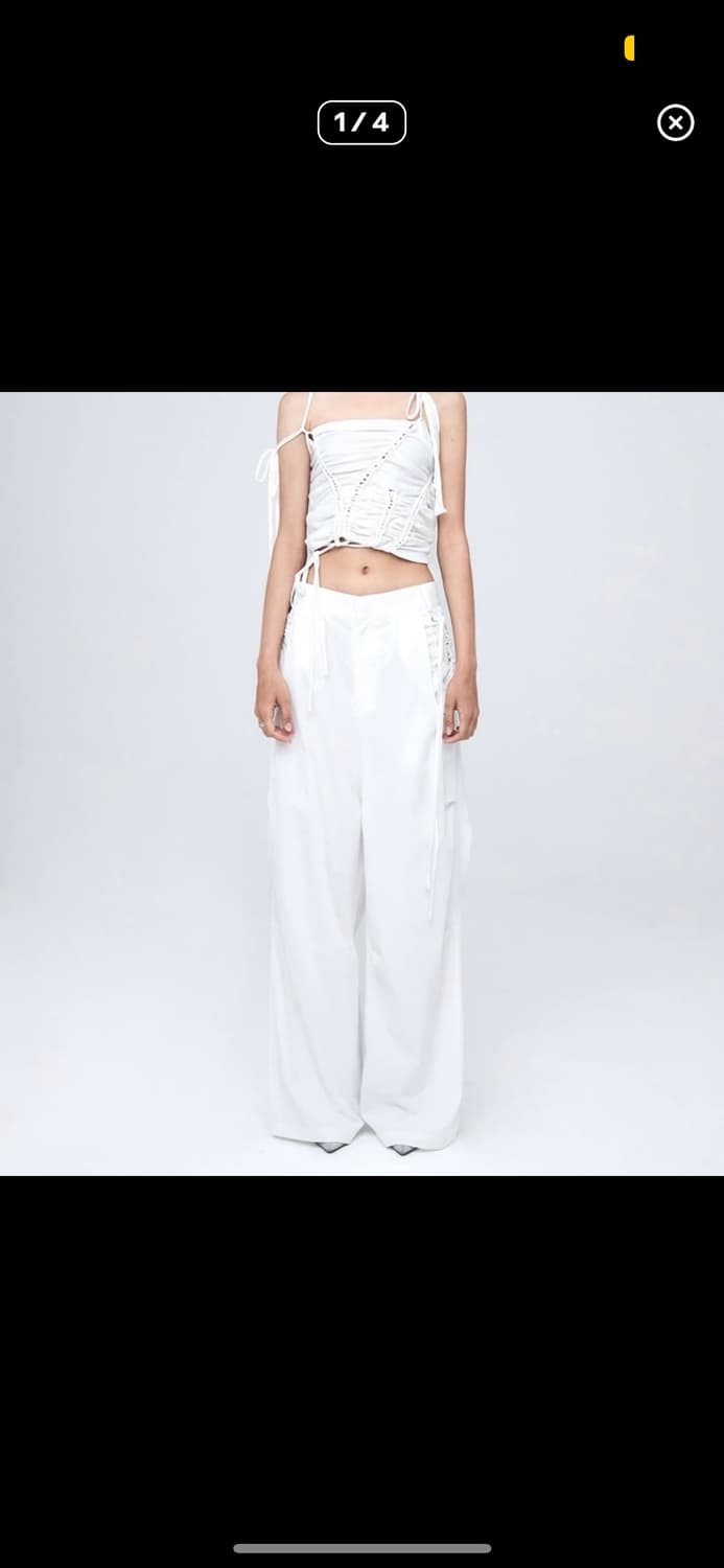 나체 CONSTRICT HOLE WIDE PANT (WHITE) 상품이미지1