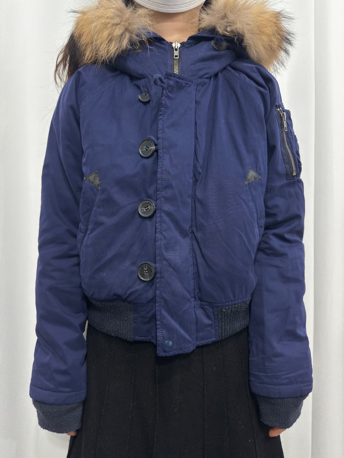 moussy real fur hood bomber jacket 상품이미지1