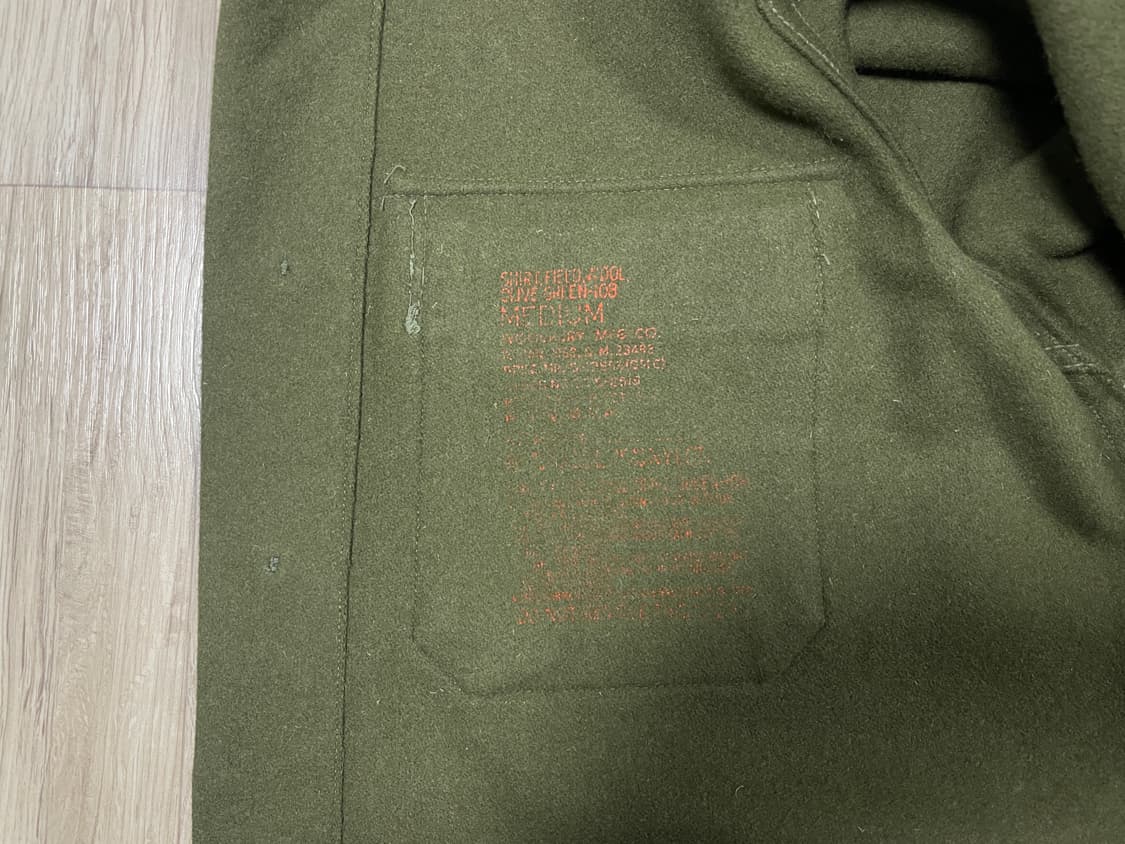 95~100) 50s 미군 M51 울 필드셔츠(민트급)RRL&LVC&폴로 상품이미지4