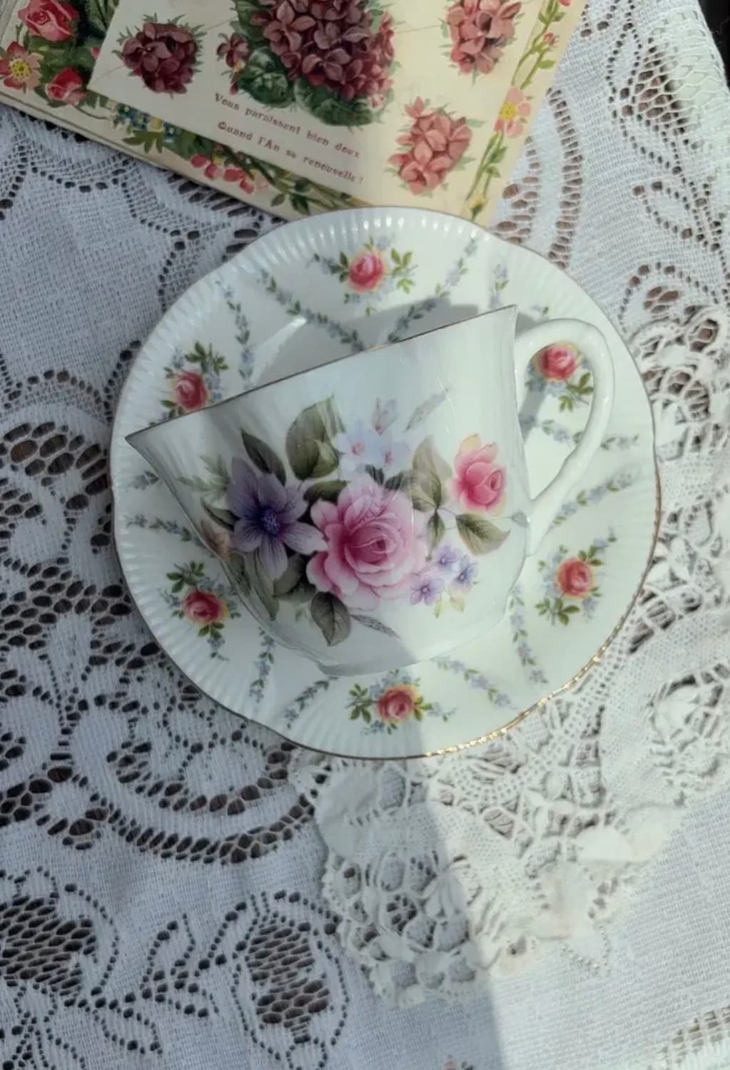 영국 빈티지 스태포드셔+로얄알버트 미뉴엣 데인티 듀오 상품이미지1