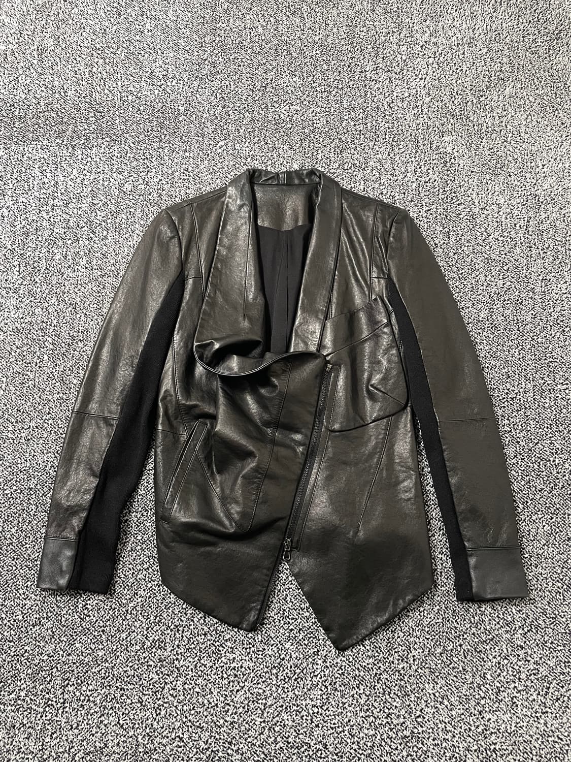 빈티지9. 양가죽 지퍼 디테일 가죽자켓 라이더 레더 상품이미지1