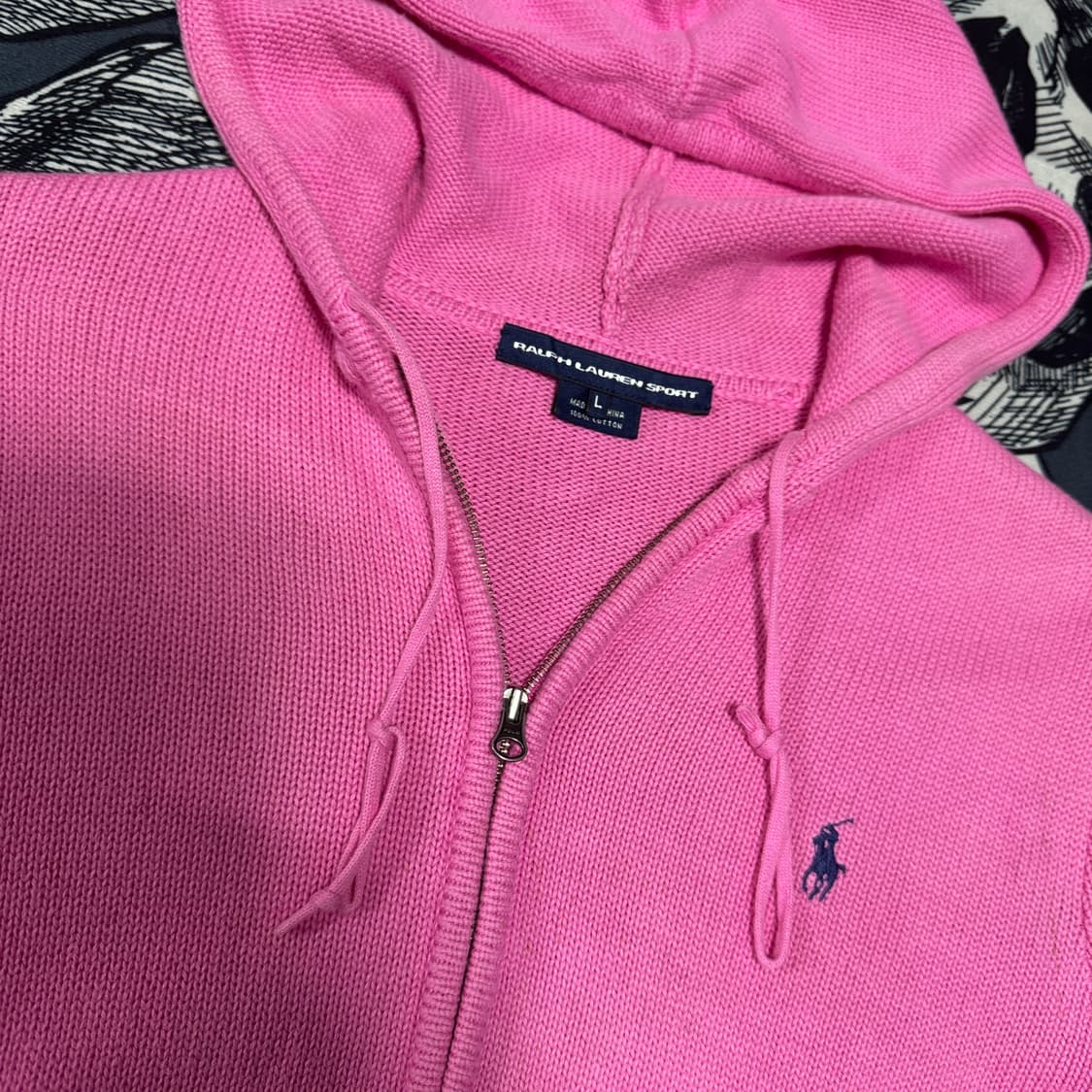 폴로랄프로렌 니트집업 후드 여성 L사이즈 상품이미지5