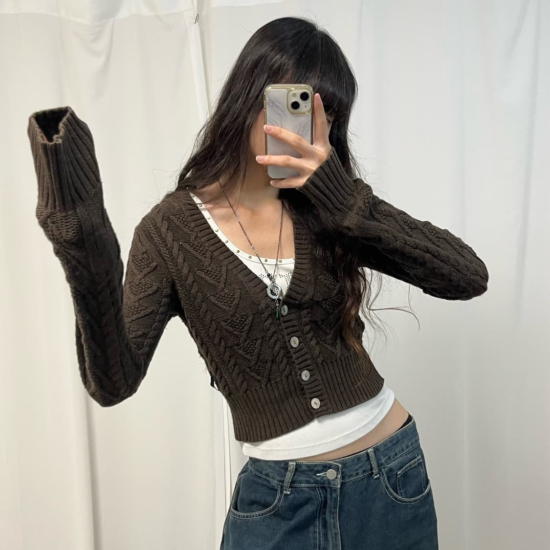 Polo Jeans brown knit cardigan 상품이미지1