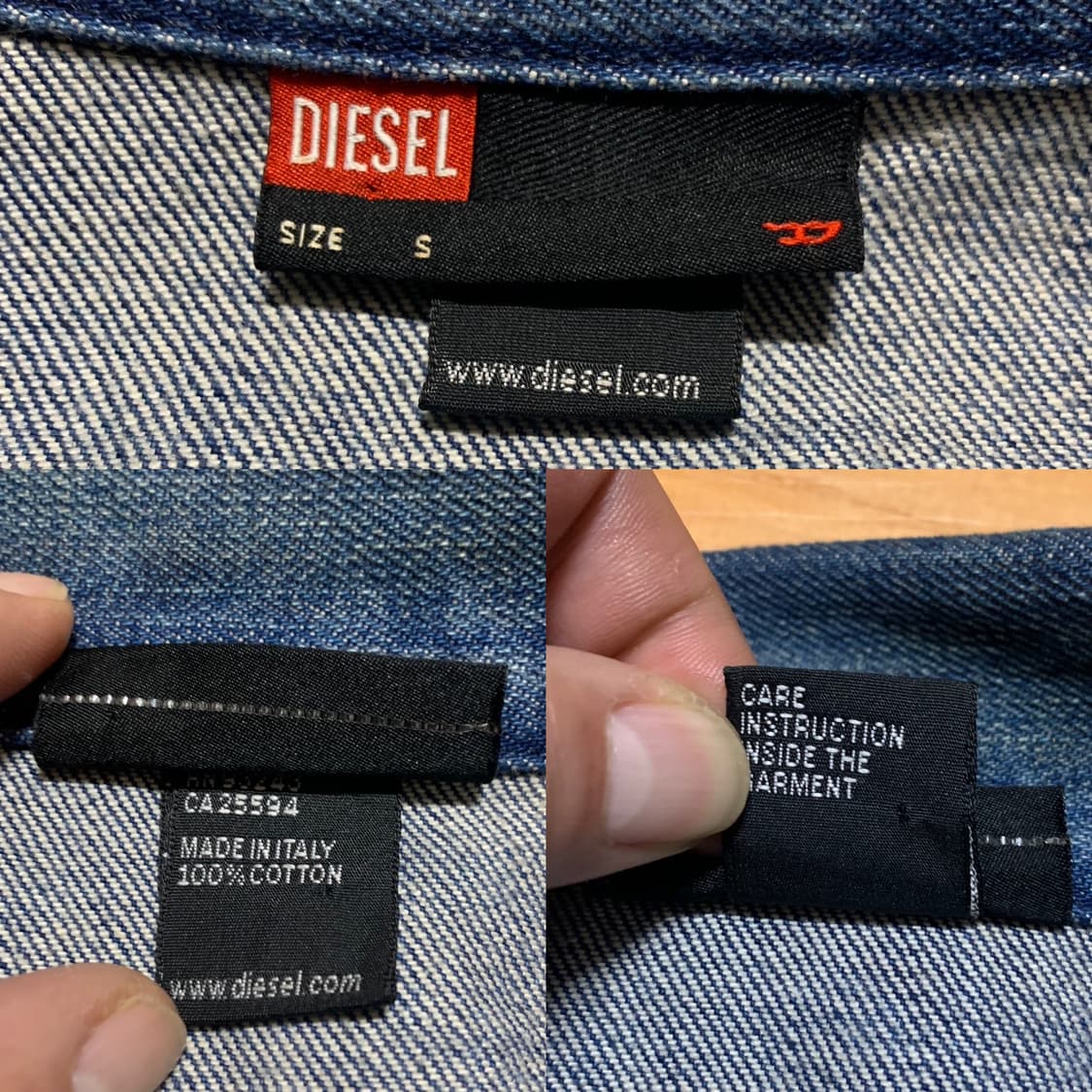 DIESEL KIMTI LONG 디젤 오일-워시드 데님 트러커(S사이즈) 상품이미지6