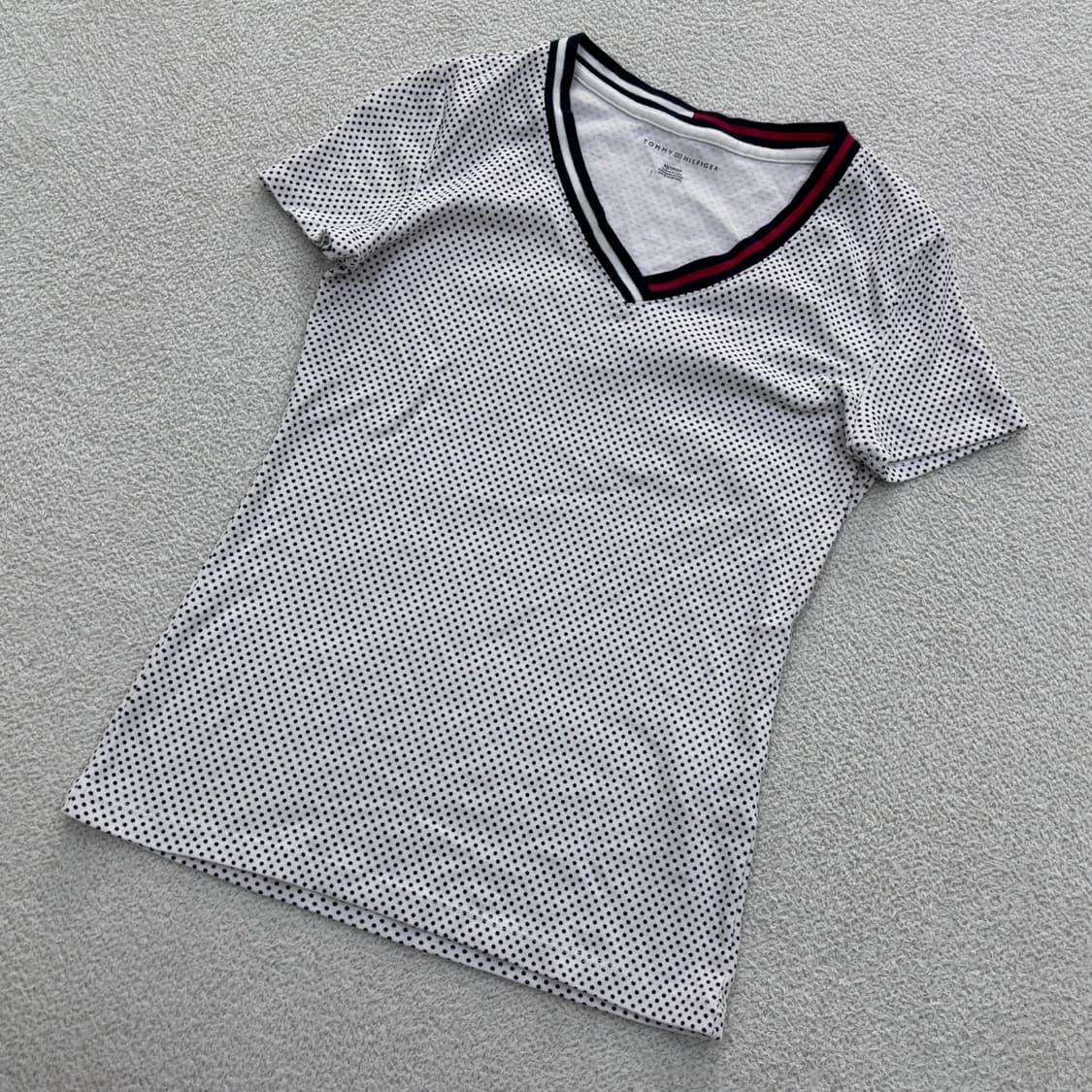 XS 타미힐피거 브이넥 반팔 티셔츠 0410E 상품이미지1