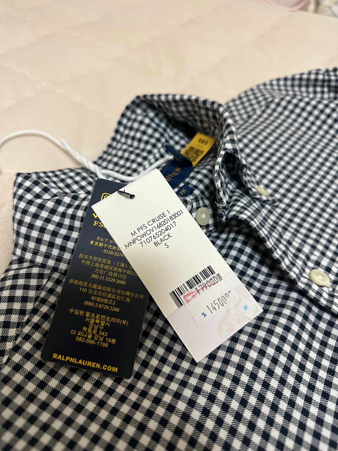 랄프로렌 체크셔츠 클래식핏 S (새상품) 상품이미지4