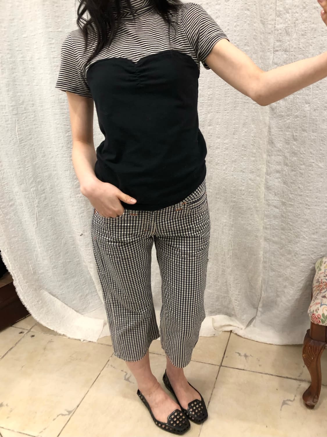 sunny check pattern pants 상품이미지3