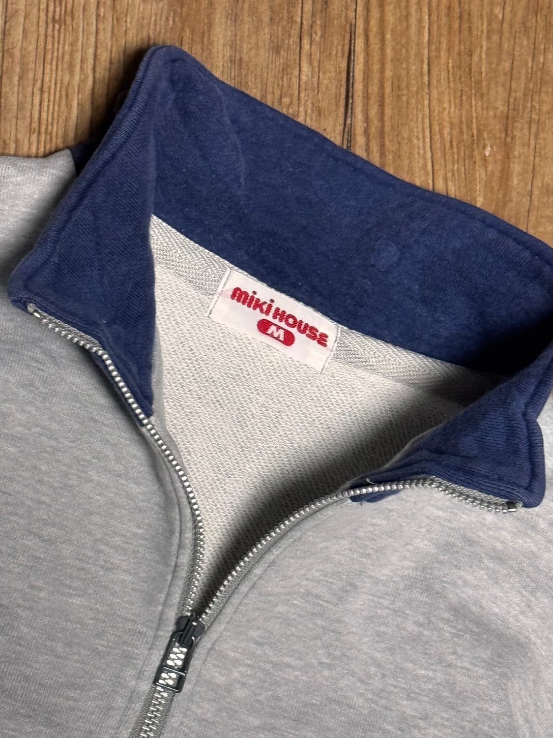 미키하우스 90s 빈티지 자수 반집업 맨투맨 상품이미지5