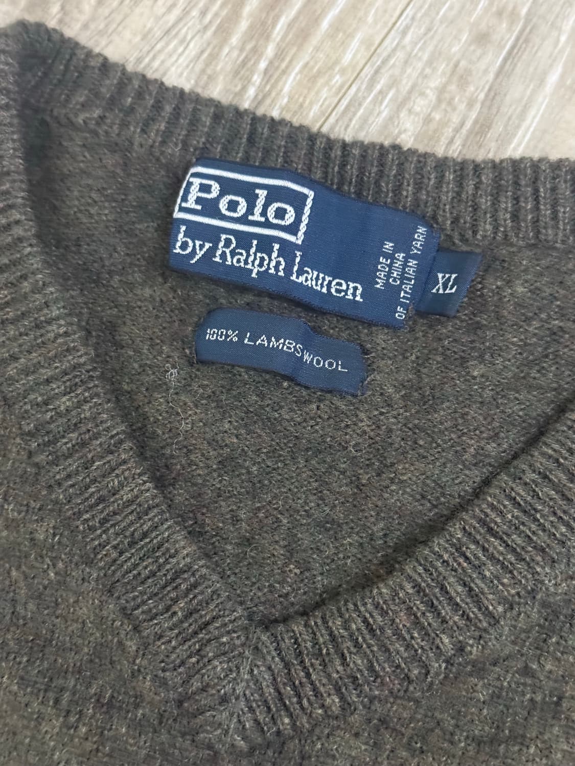 폴로 카키색 니트  상품이미지2