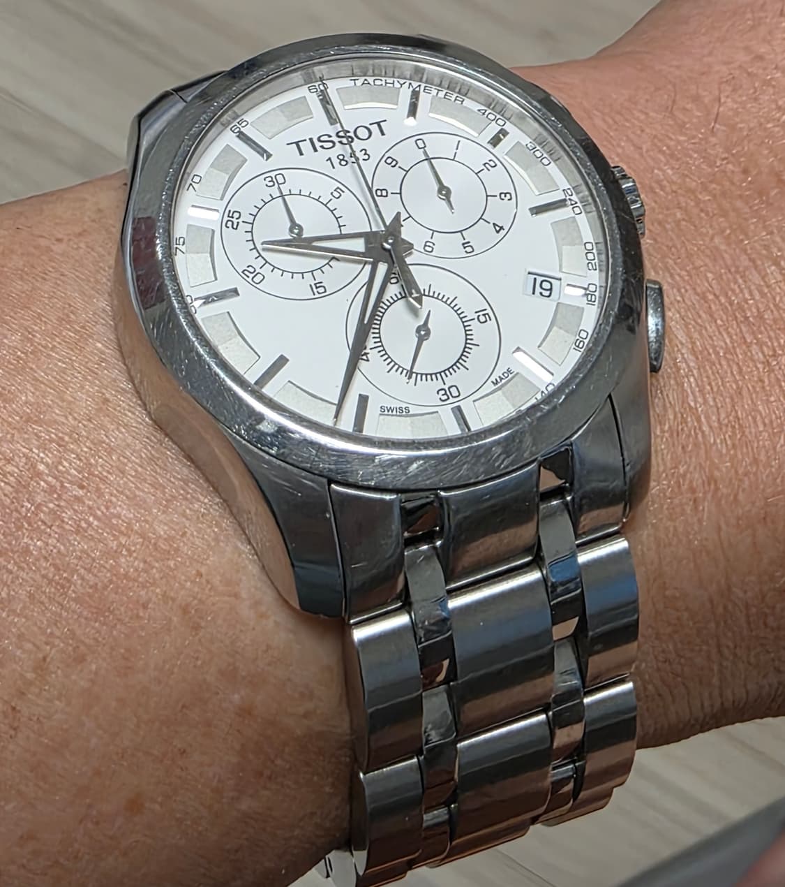티쏘 (TISSOT) T0356171103100 쿠튀리에 실버화이트 크로 상품이미지3