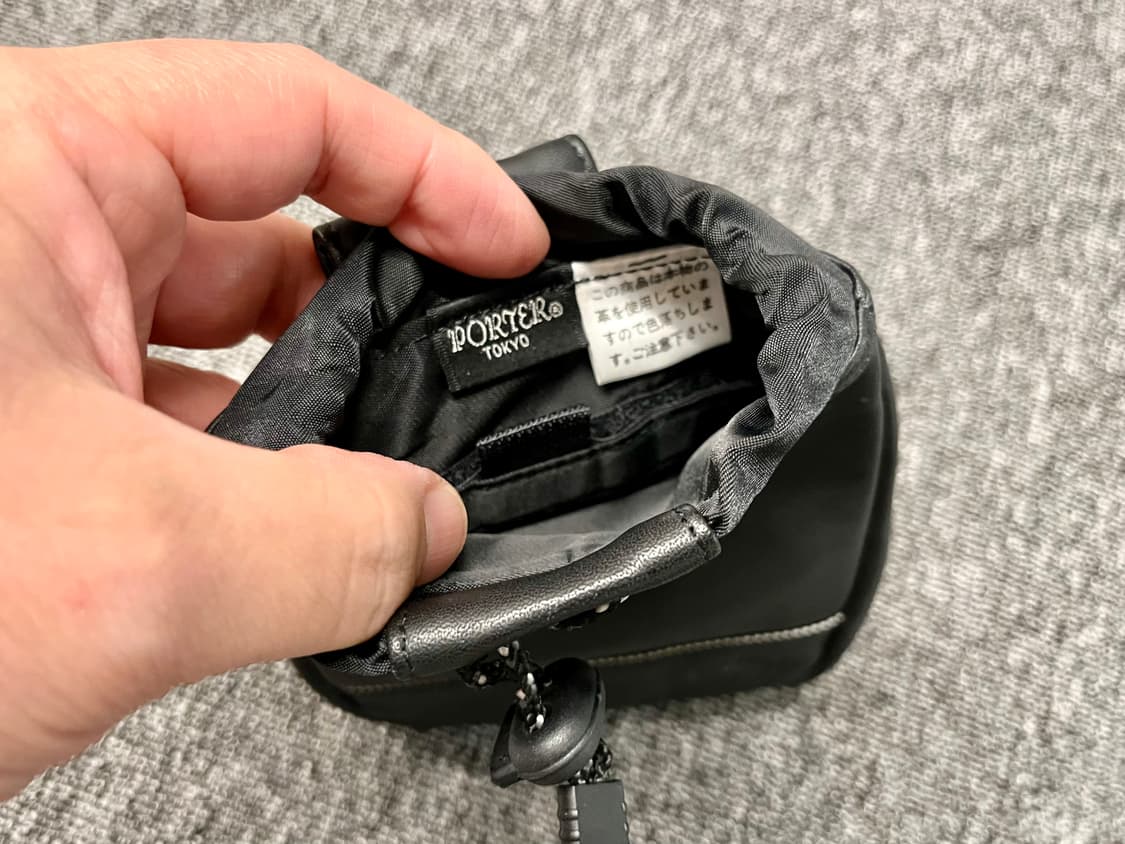 포터 블랙 드로우스트링 파우치 가방 상품이미지4