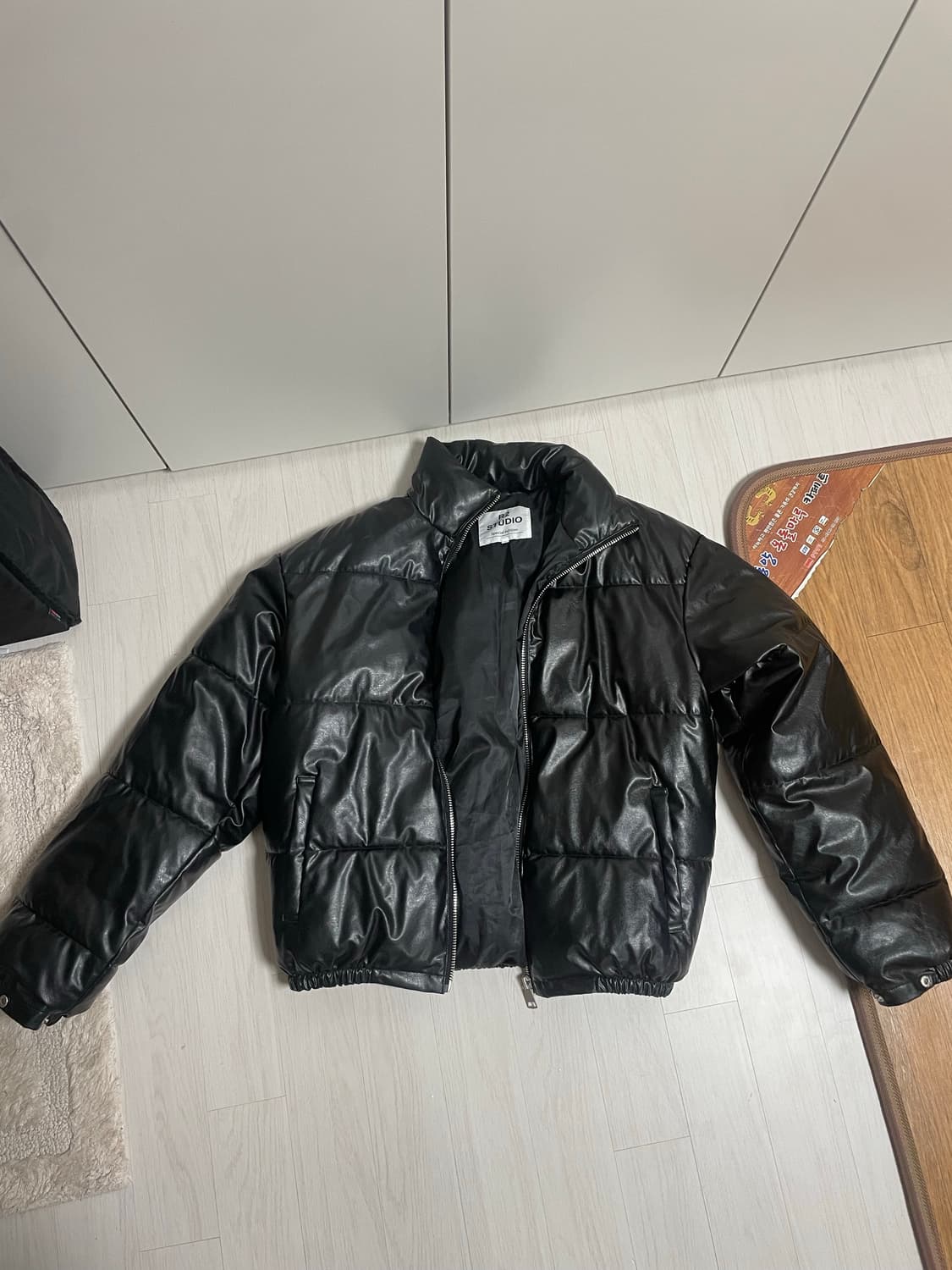 레더 가죽 패딩 상품이미지1