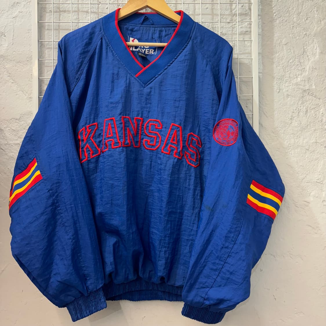 90s 프로 플레이어 캔자스 제이호크스 블루 웜업 M 상품이미지1
