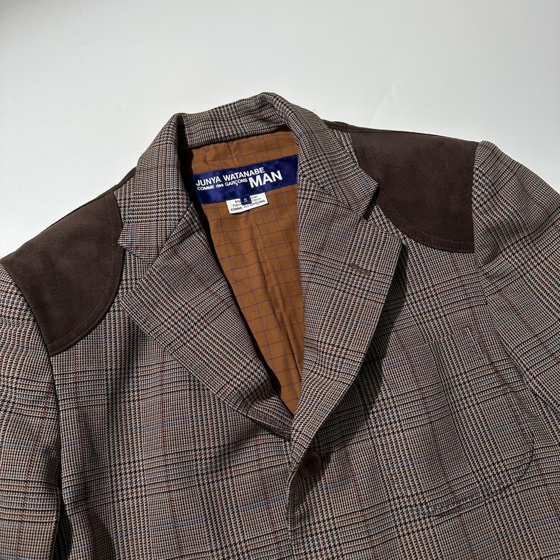 준야 와타나베 꼼데가르송 패치워크 체크 싱글 3B 블레이저 스포츠코트 상품이미지3