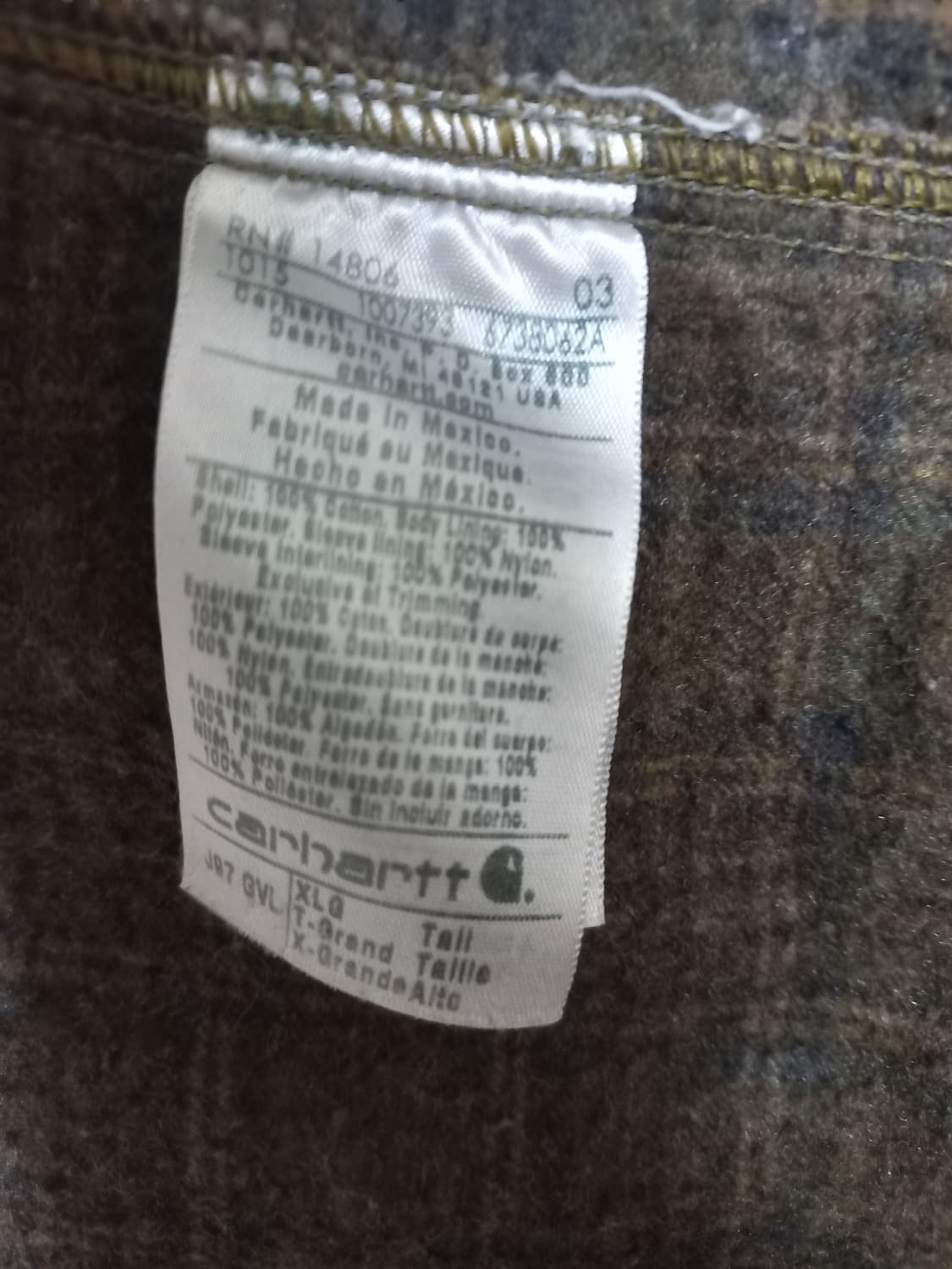 칼하트 디트로이트 j97 gvl xl(tall) 상품이미지4