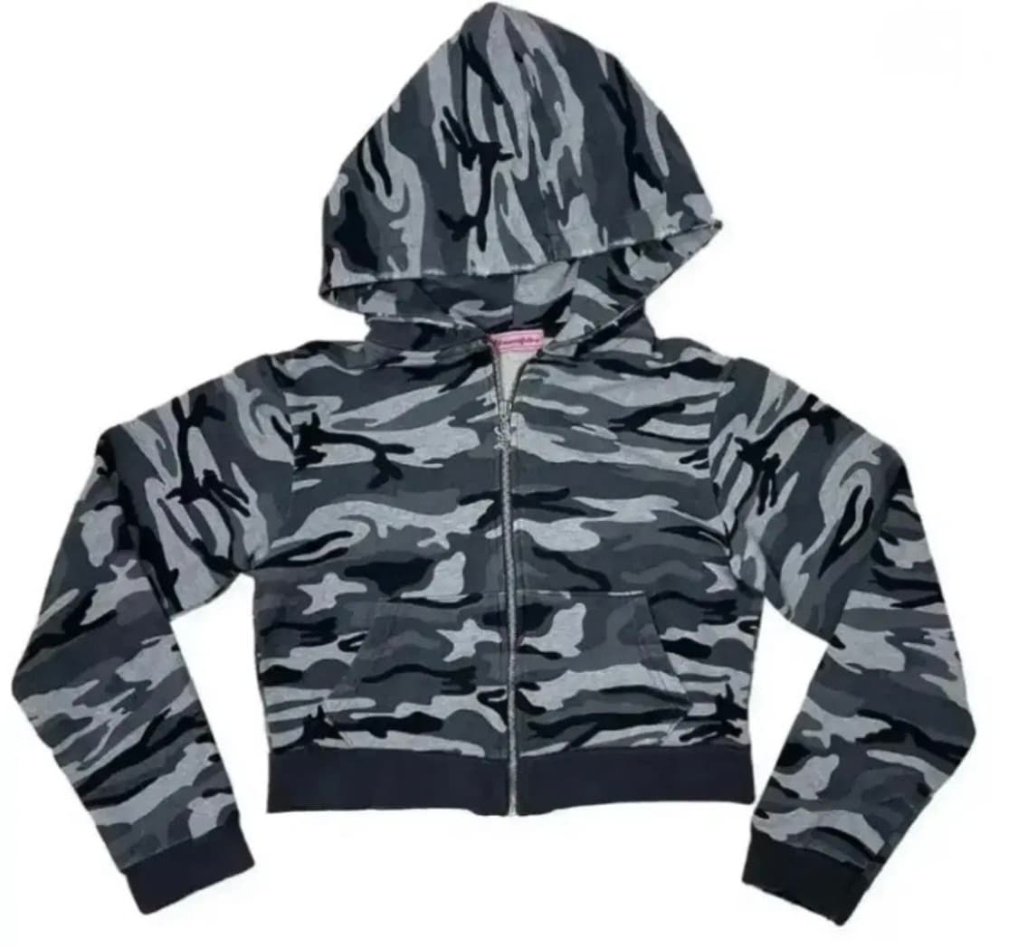 플노팔 플리즈노팔로우 카모 후드 집업 그레이 상품이미지1