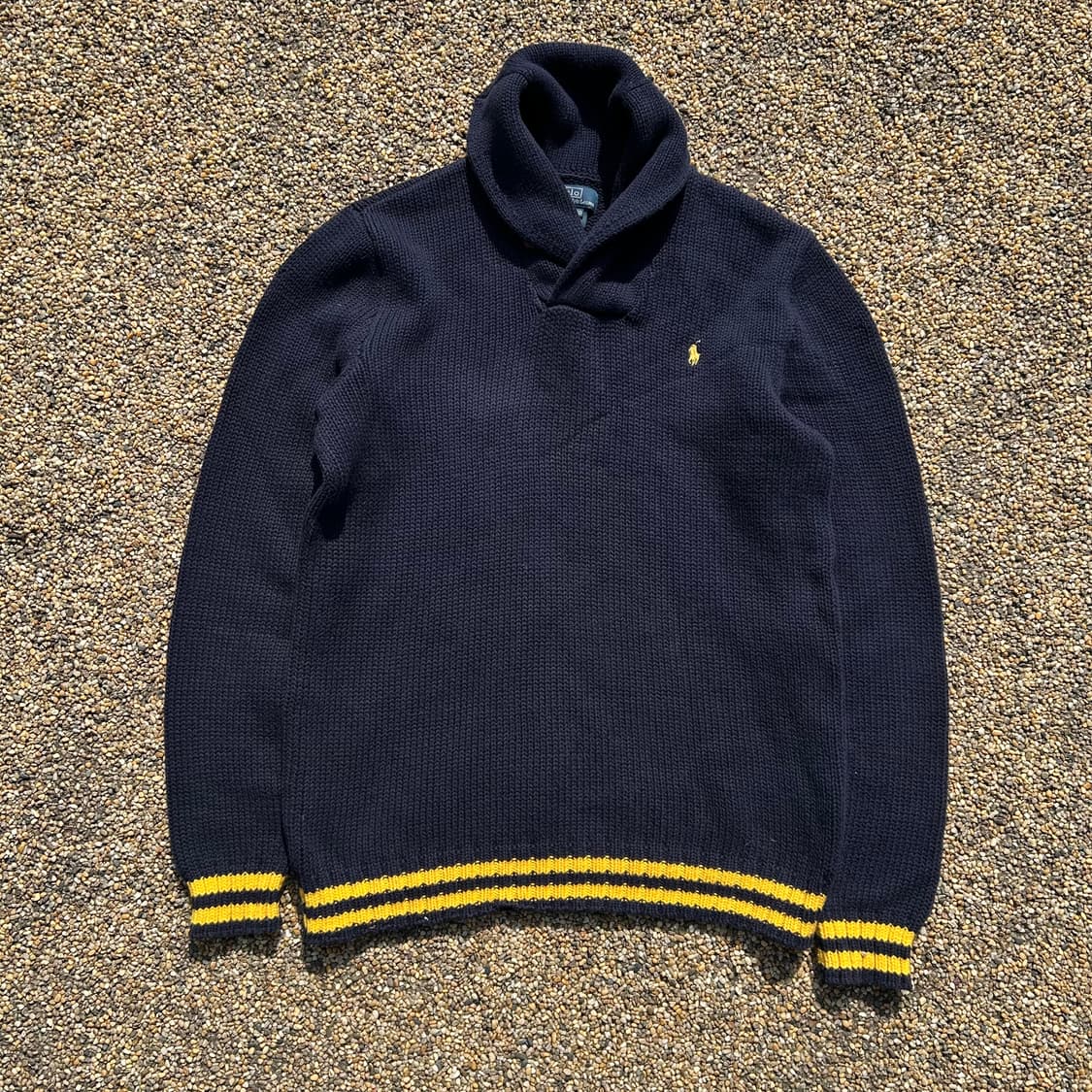 폴로(POLO RalphLauren) 옐로우 포니 숄카라 니트 상품이미지1