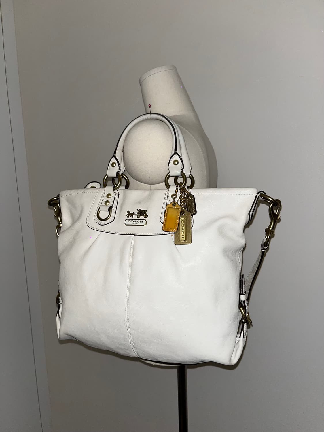 📦90s Coach allwhite shoulder bag 상품이미지2