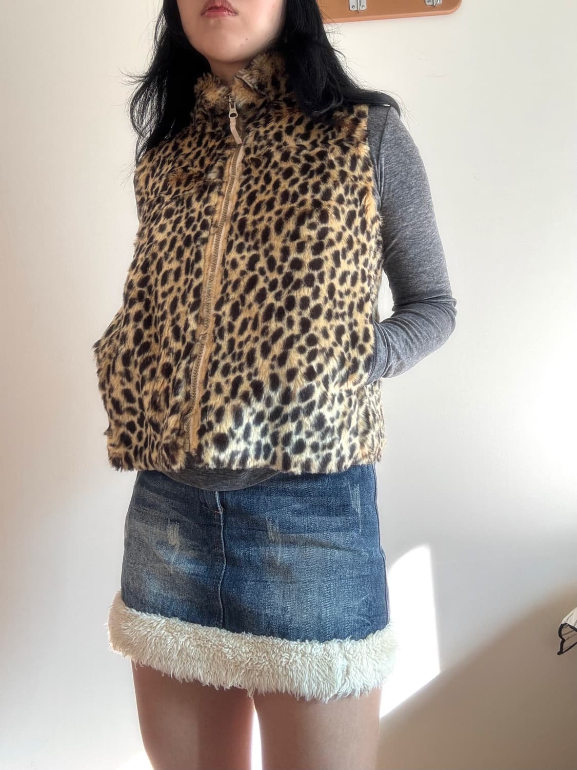 호피 퍼 베스트 상품이미지3