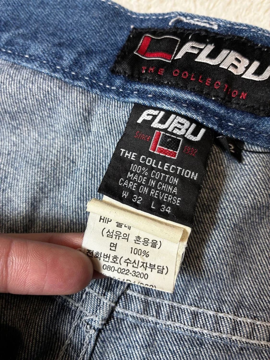 푸부 FUBU 00's 밀레니엄 테이퍼드핏 데님 팬츠 PN7357 상품이미지10