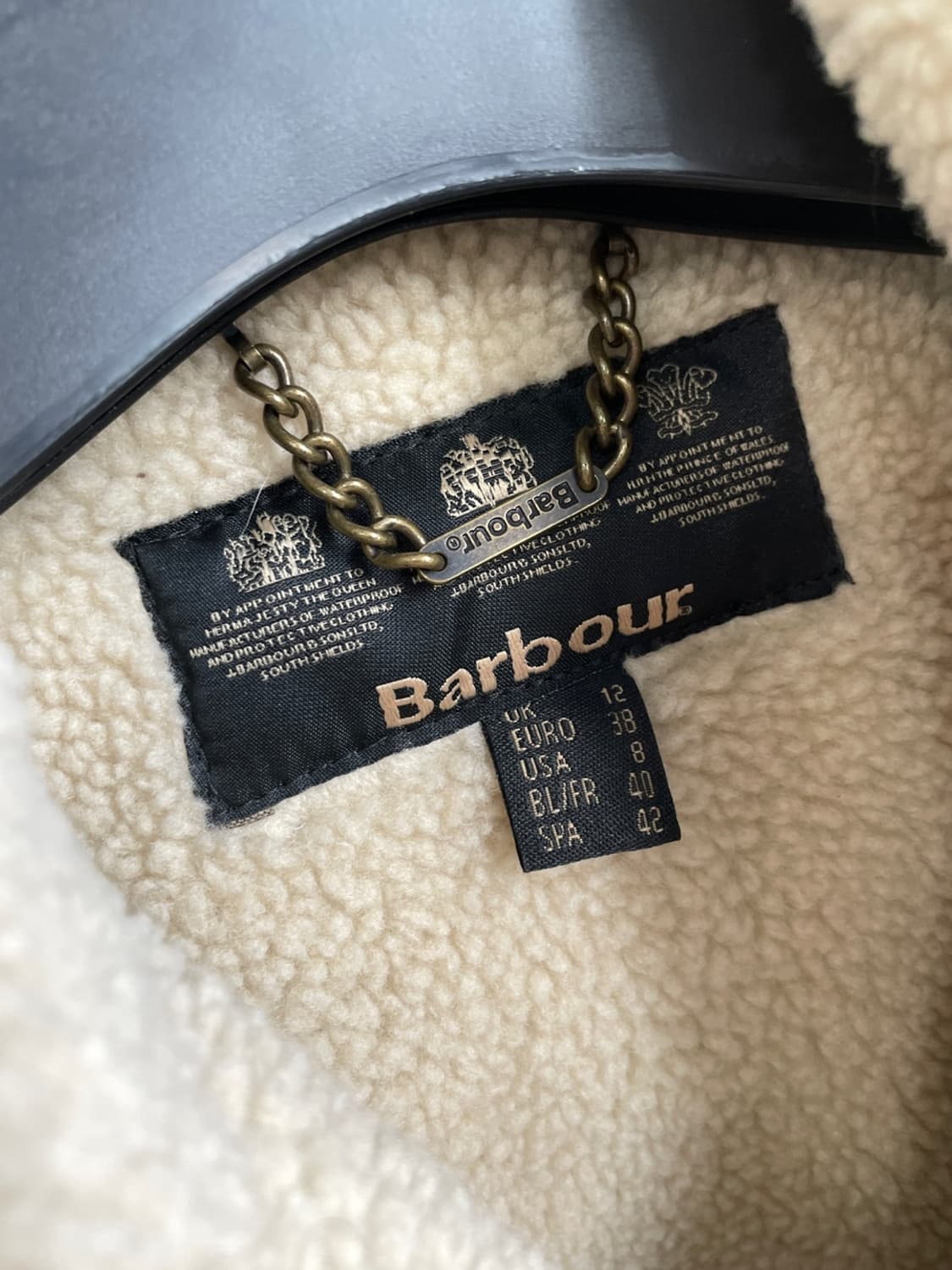 바버 Ordanance 무스탕 왁스 자켓 상품이미지7