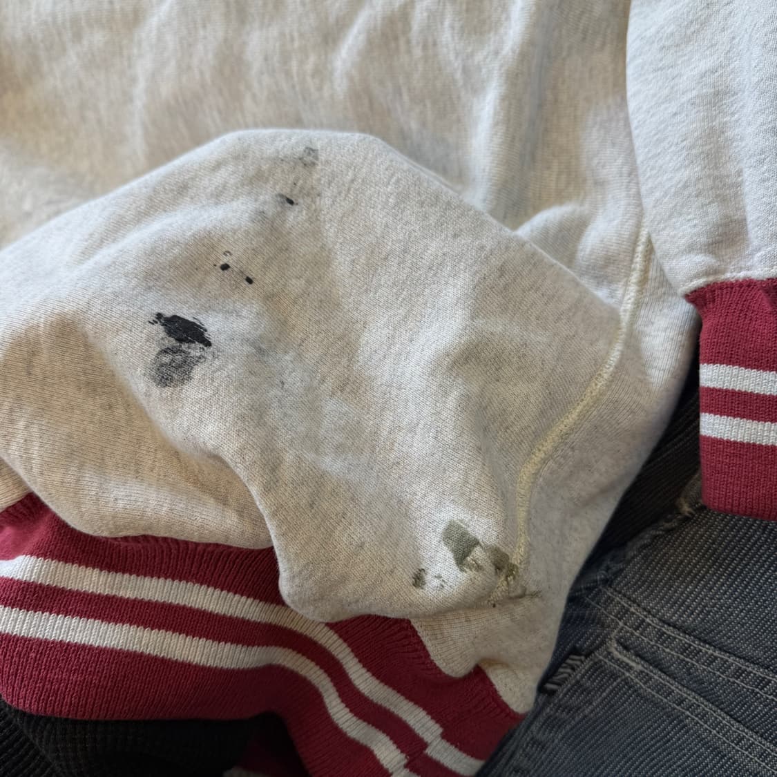 90S 챔피온 챔피언 USA 멜란지 레드립 리버스위브 스웻셔츠 XXL 상품이미지2