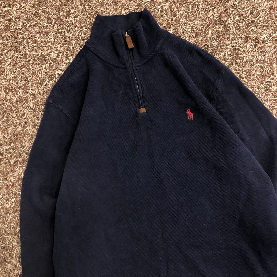 폴로 랄프로렌 네이비 하프집업 코튼 니트 상품이미지3