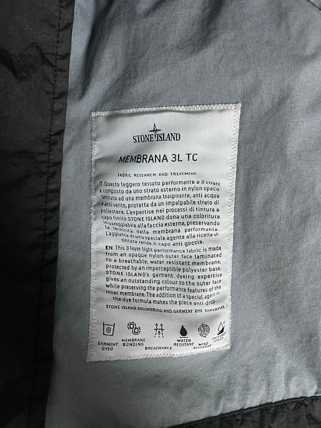 25SS) 스톤아일랜드 멤브라나 3L tc 후드 바람막이 자켓 [L] 상품이미지5