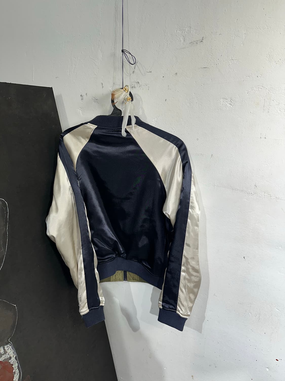 Jpn 일본빈티지 오리엔탈 네이비 카키 양면 스카잔 자켓 상품이미지8