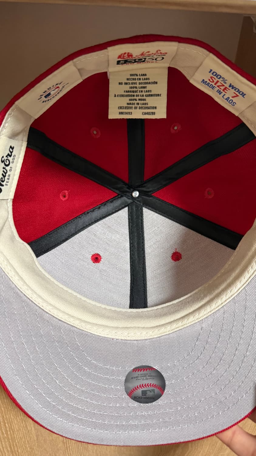 (유일매물)뉴에라 피어오브갓 59FIFTY 레드 캡 7사이즈 상품이미지4