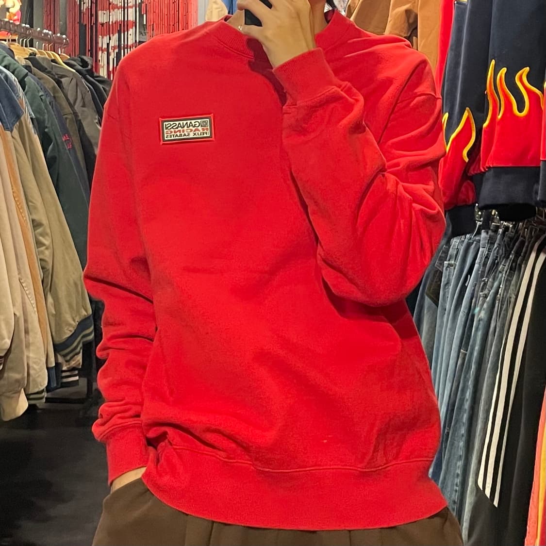 [IM] Champion 챔피온 X 쉐보레 레드 맨투맨 상품이미지1