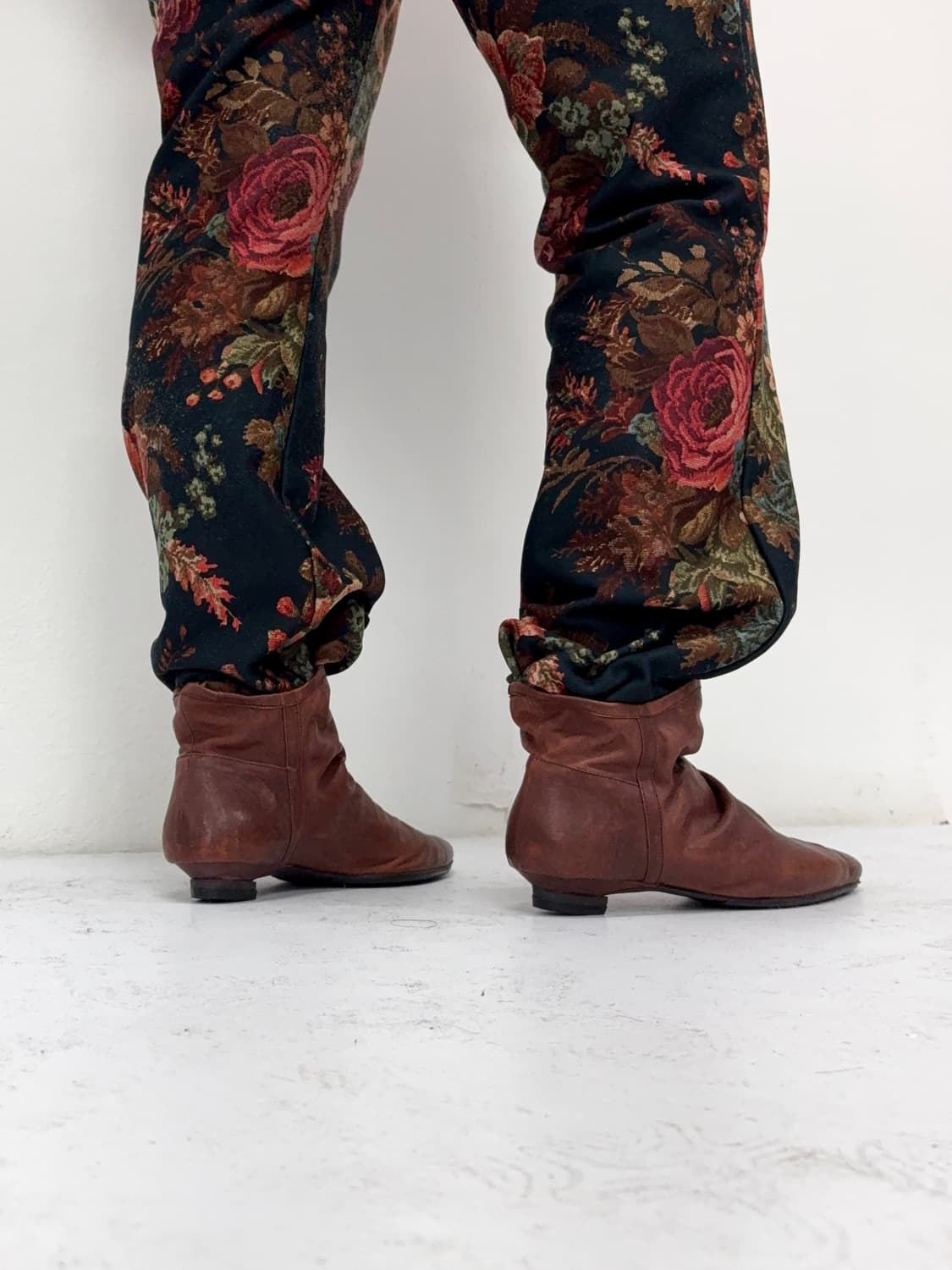 브라운 빈티지 가죽 앵클부츠 made in Italy 240~245 상품이미지8