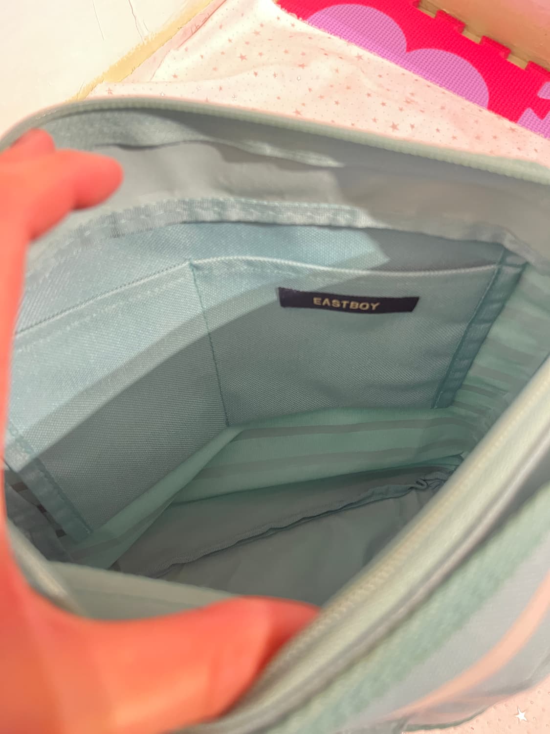 이스트보이 민트 스트라이프 크로스백 🍵 상품이미지9