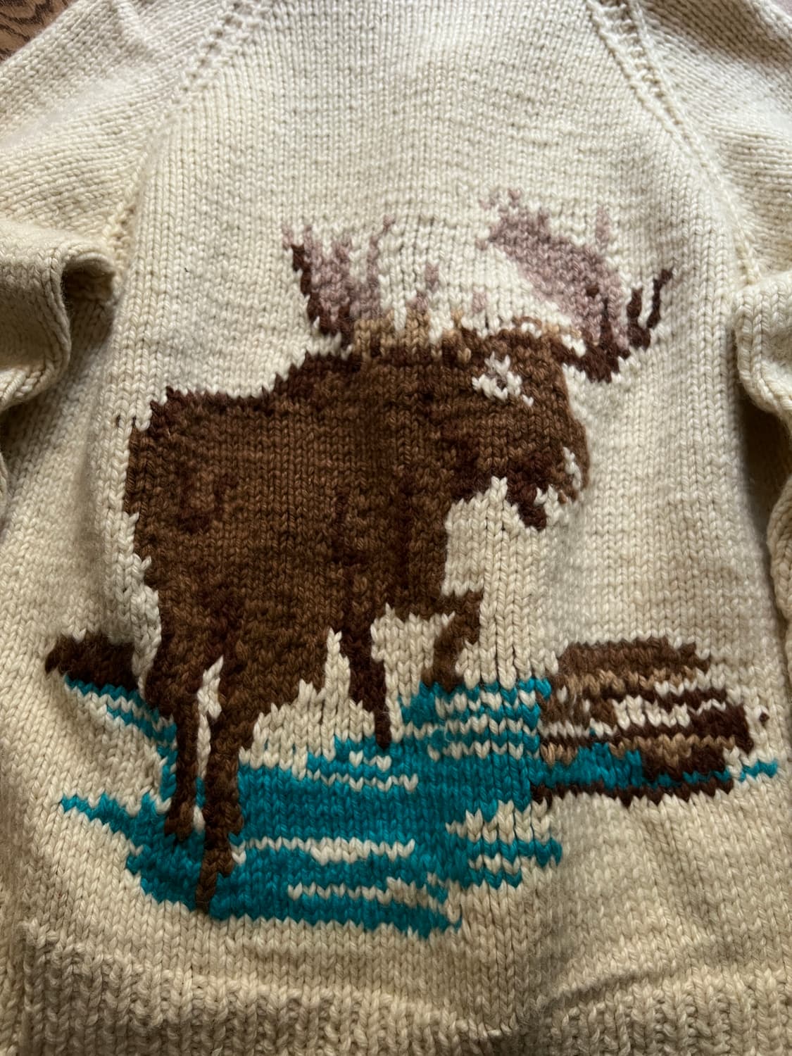 [L]7~80's USA 빈티지 레인디어 화이트 코위찬 상품이미지2