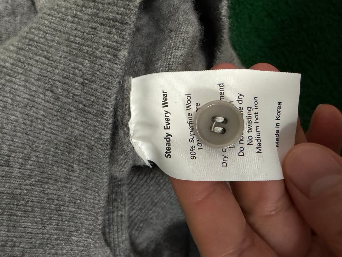 새상품급 2) 스테디에브리웨어 울캐시미어 가디건 그레이 상품이미지4