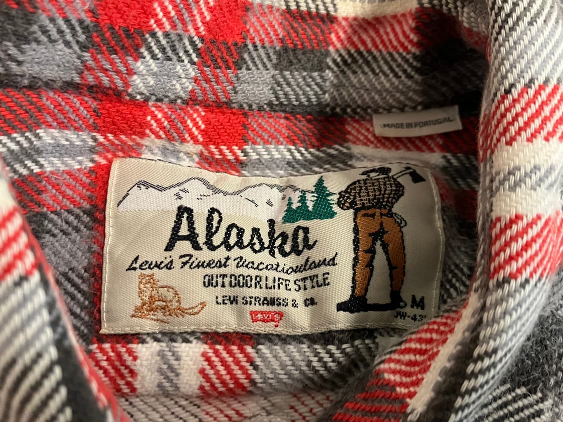 리바이스 아웃도어 알래스카 플란넬 셔츠 M 남/녀 95 구제 빈티지 상품이미지3