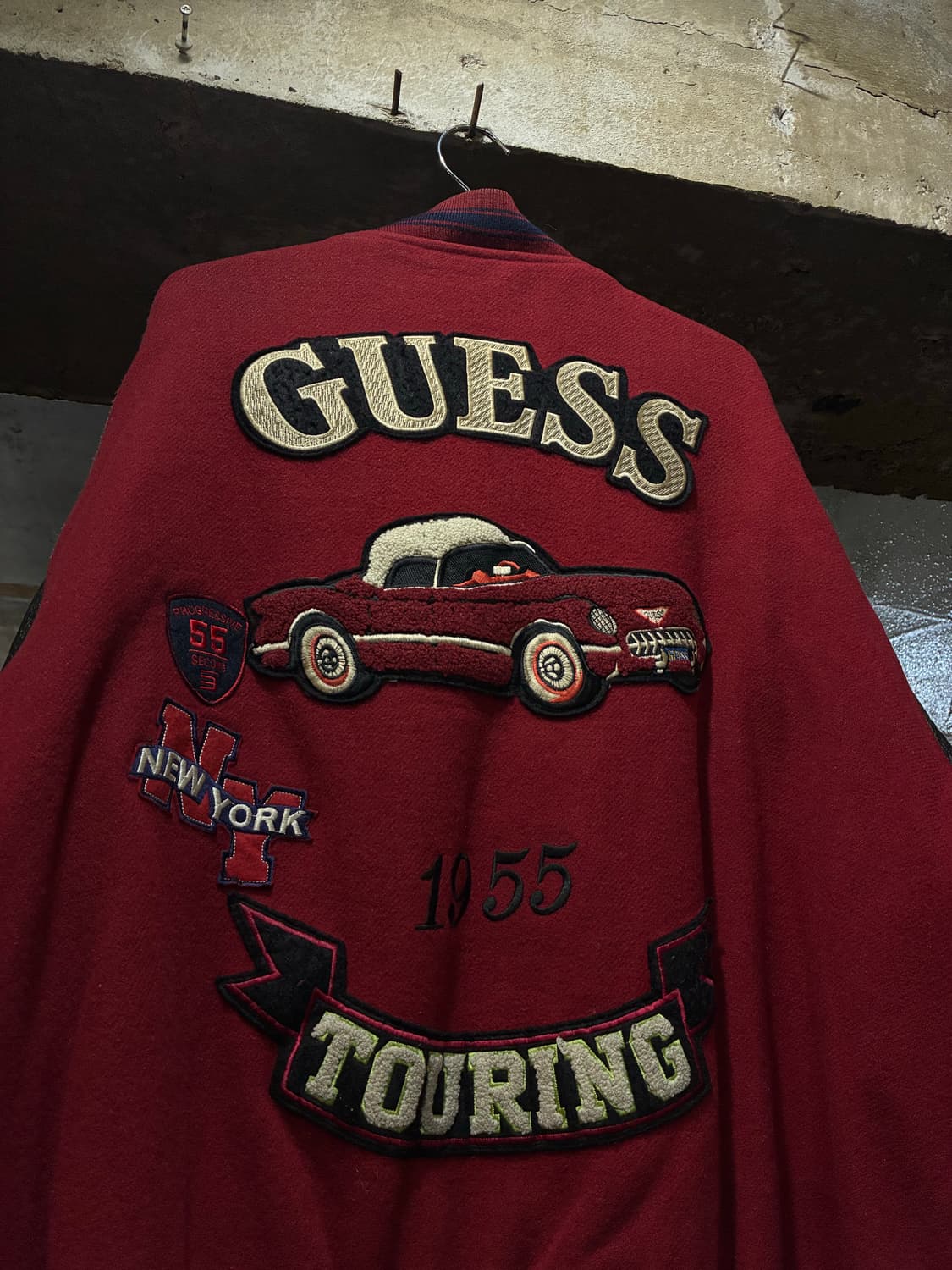 90s Guess 게스 패치워크 바시티  상품이미지1