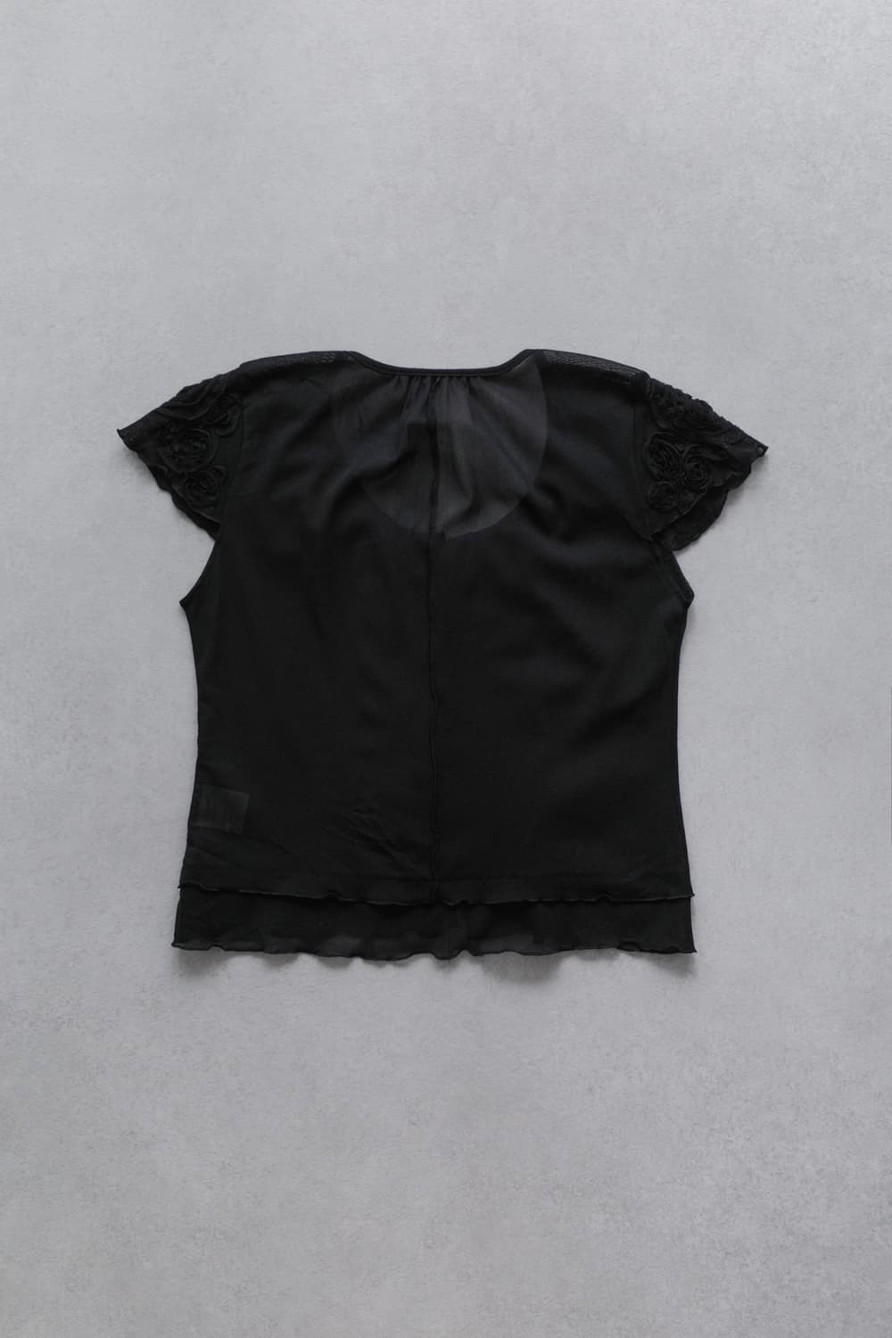 flower see-through half blouse 상품이미지2