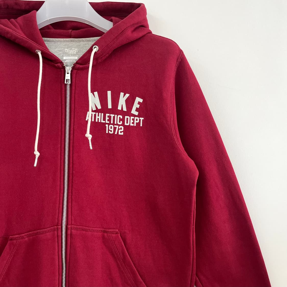 나이키 애슬레틱 로고 버건디 후드집업 상품이미지4
