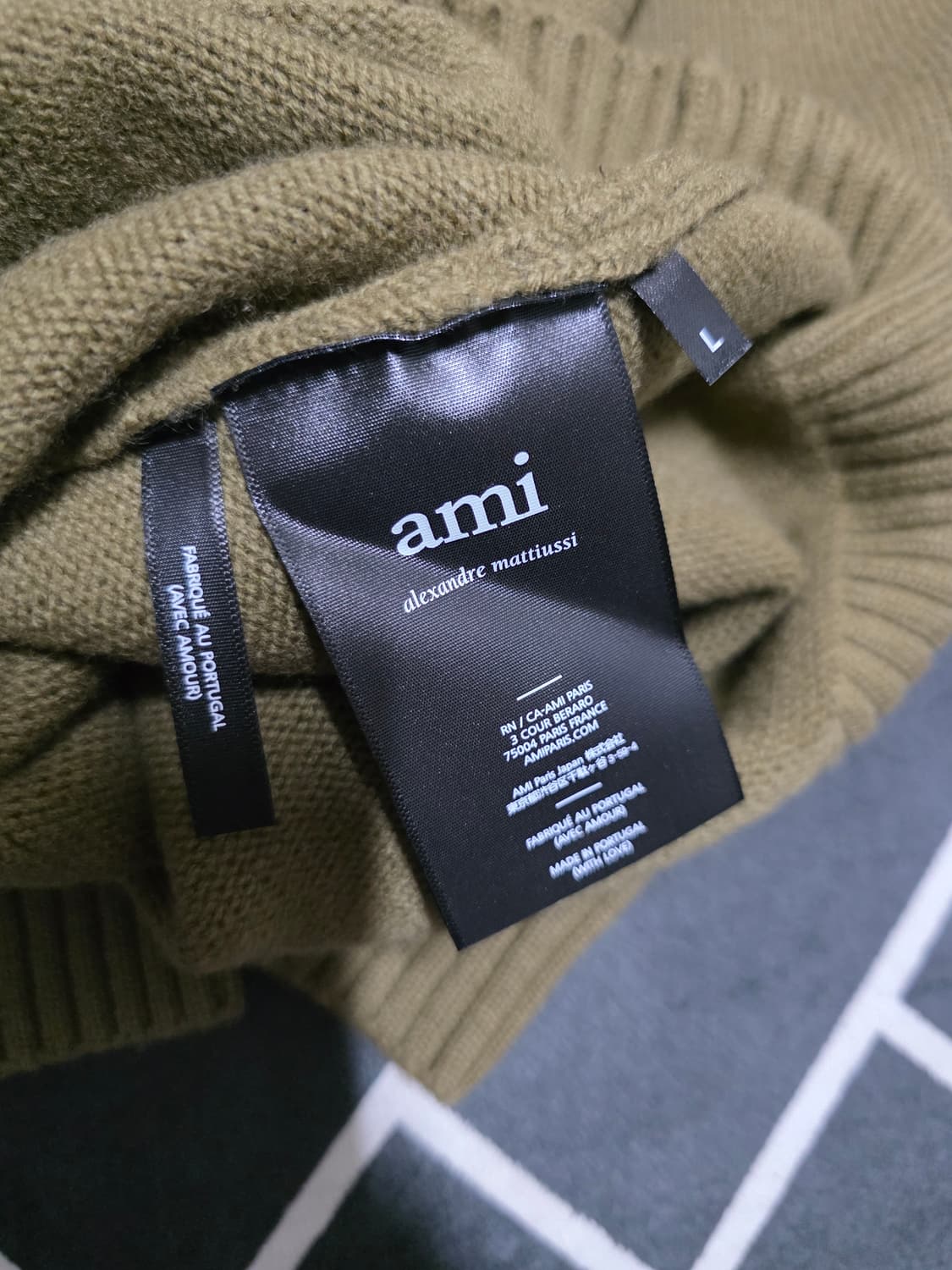 아미 인타르시아 빅로고 니트 상품이미지5