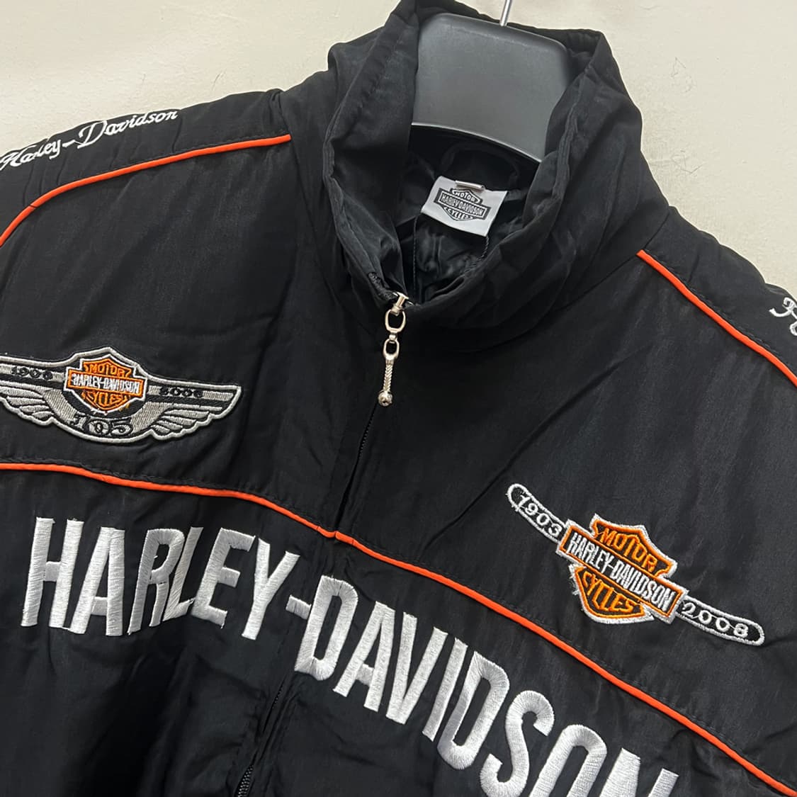 VTG 할리 데이비슨 레이싱 점퍼 자켓 L 상품이미지4