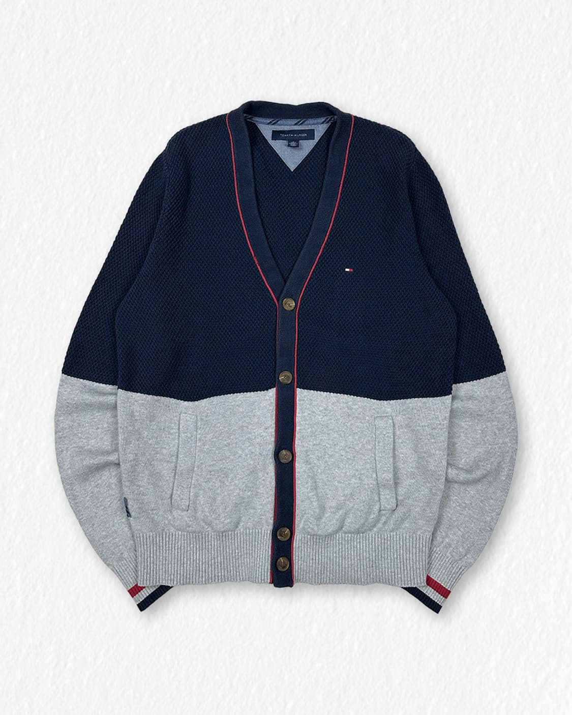 타미힐피거 배색 가디건 상품이미지1