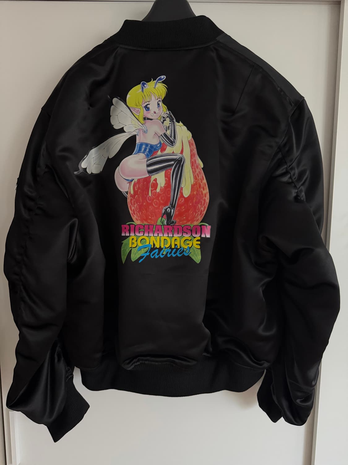 [XL] 리차드슨 x 본디지 페어리 새틴 봄버 자켓 상품이미지5