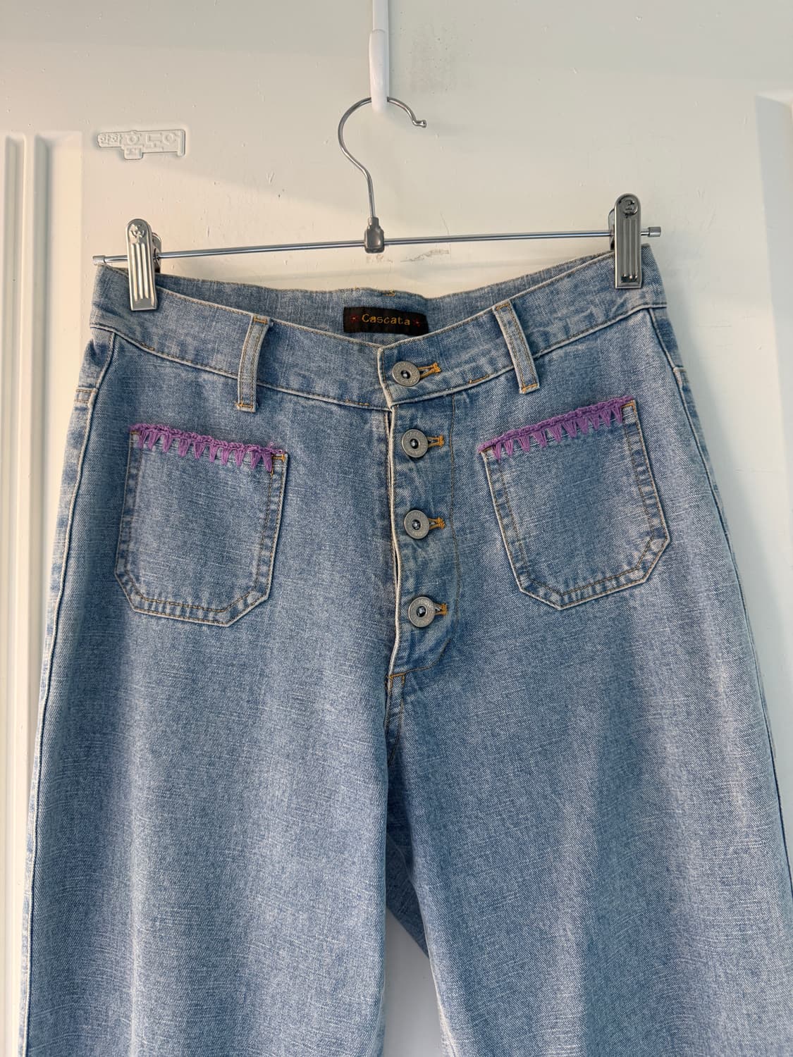 일본빈티지 보헤미안 플라워 부츠컷 데님 상품이미지6