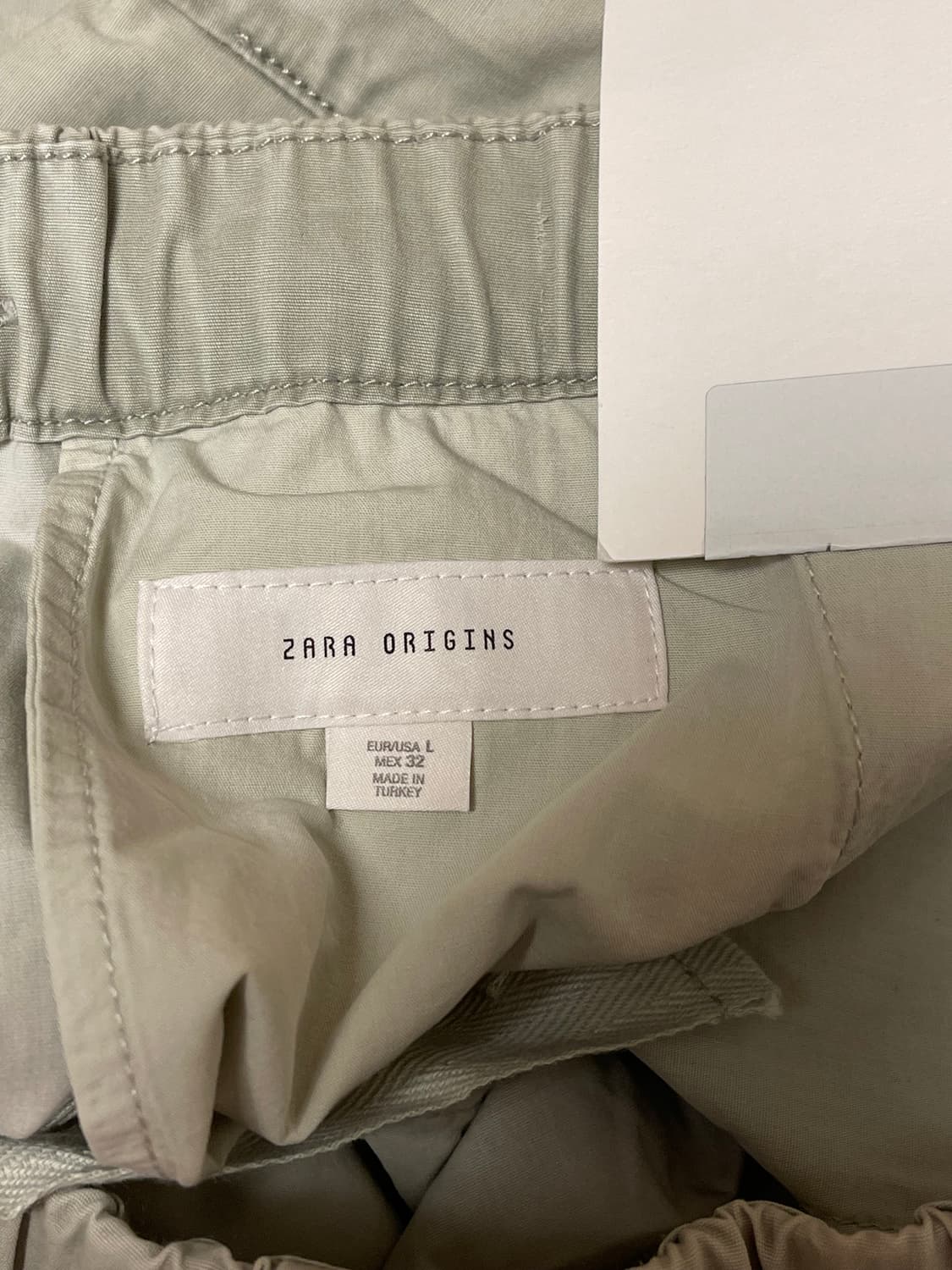 자라 오리진 라이트 베이지 코튼 와이드 팬츠 상품이미지5