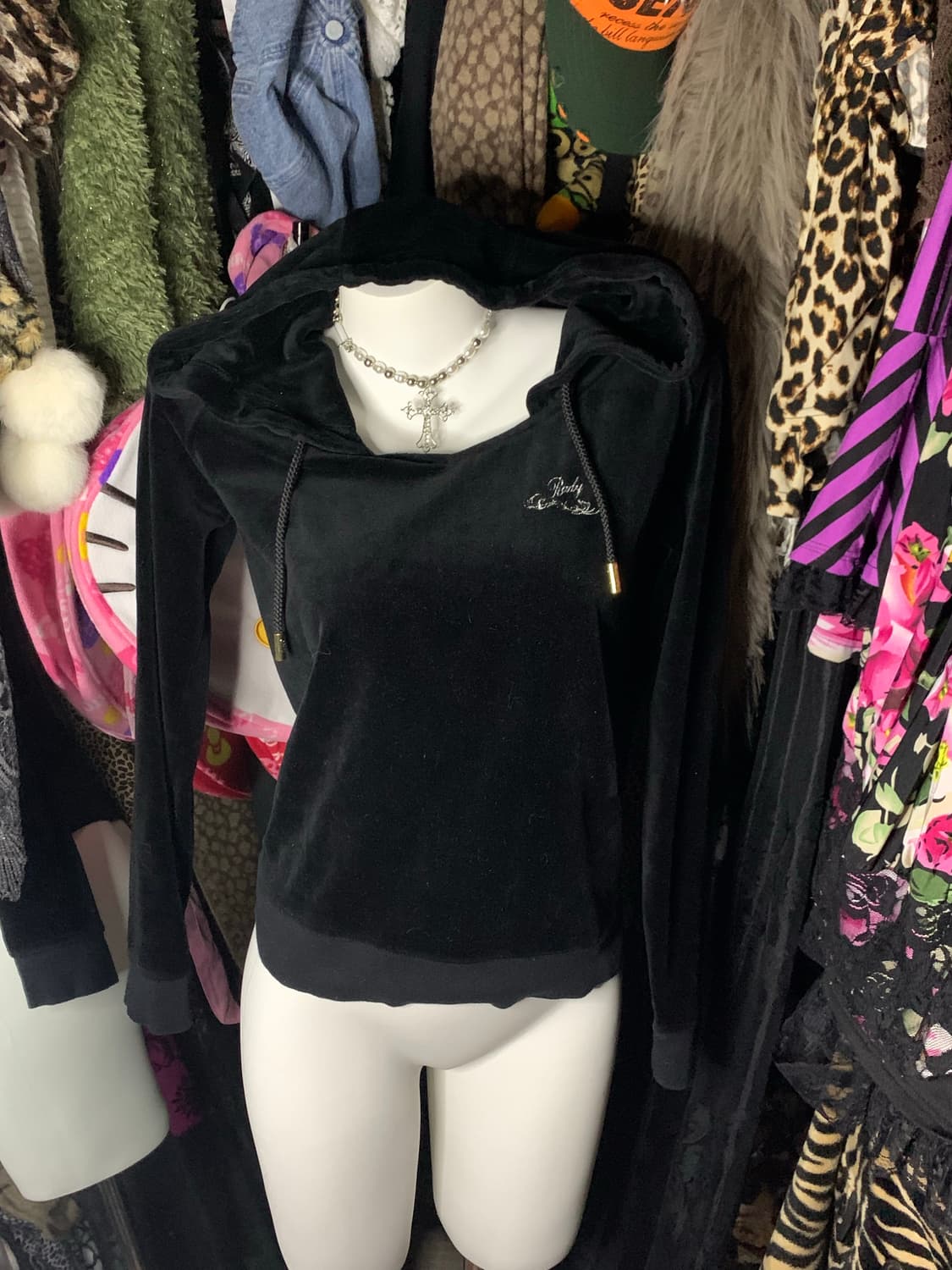 Rady 고스 갸루 벨벳 후드 트레이닝 탑 상품이미지1