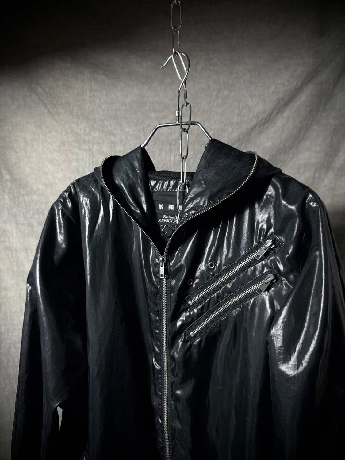 KMK Glossy Hooded Windbreaker  상품이미지4