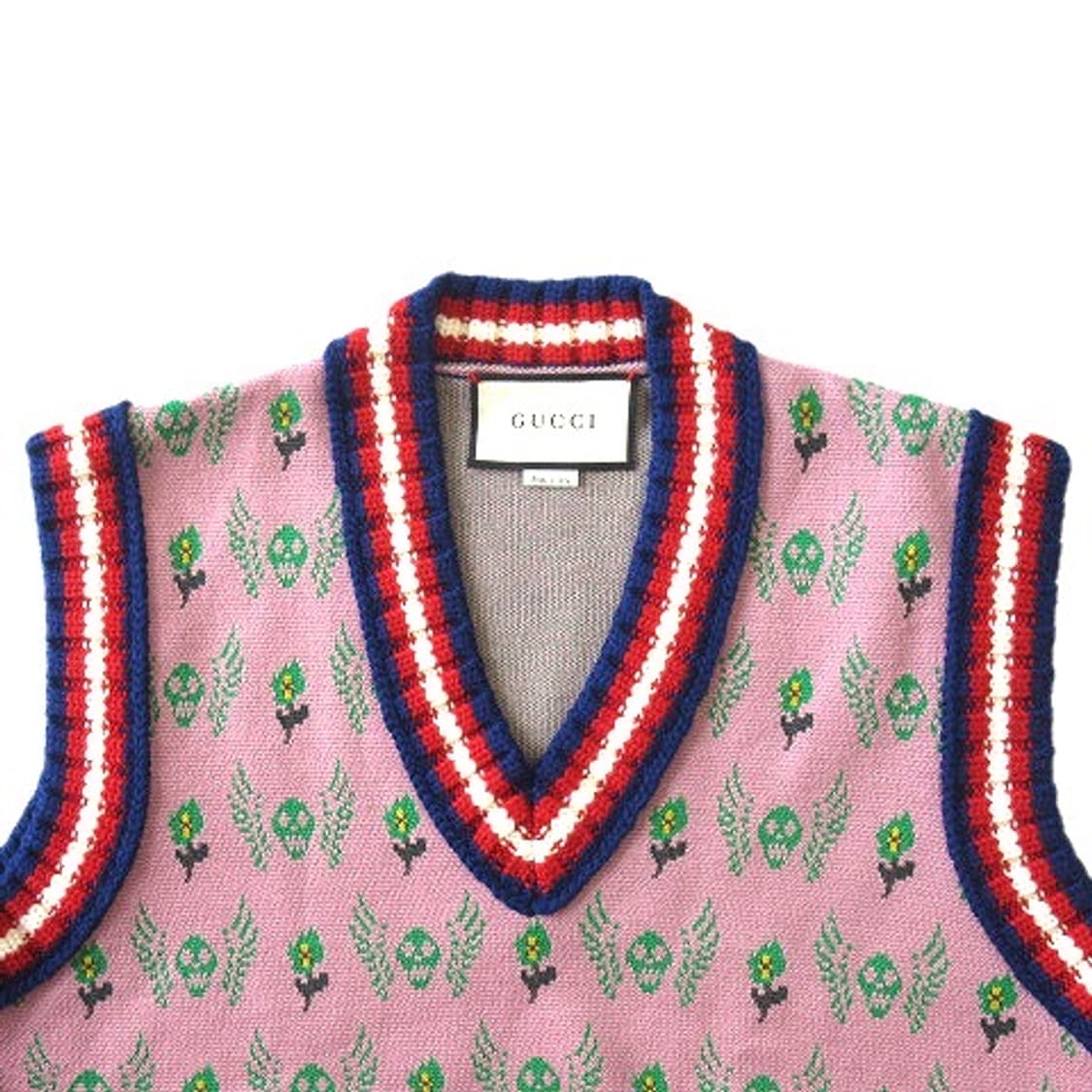 구찌 GUCCI SKULL AND FLOWER JACQUARD WOOL  상품이미지4