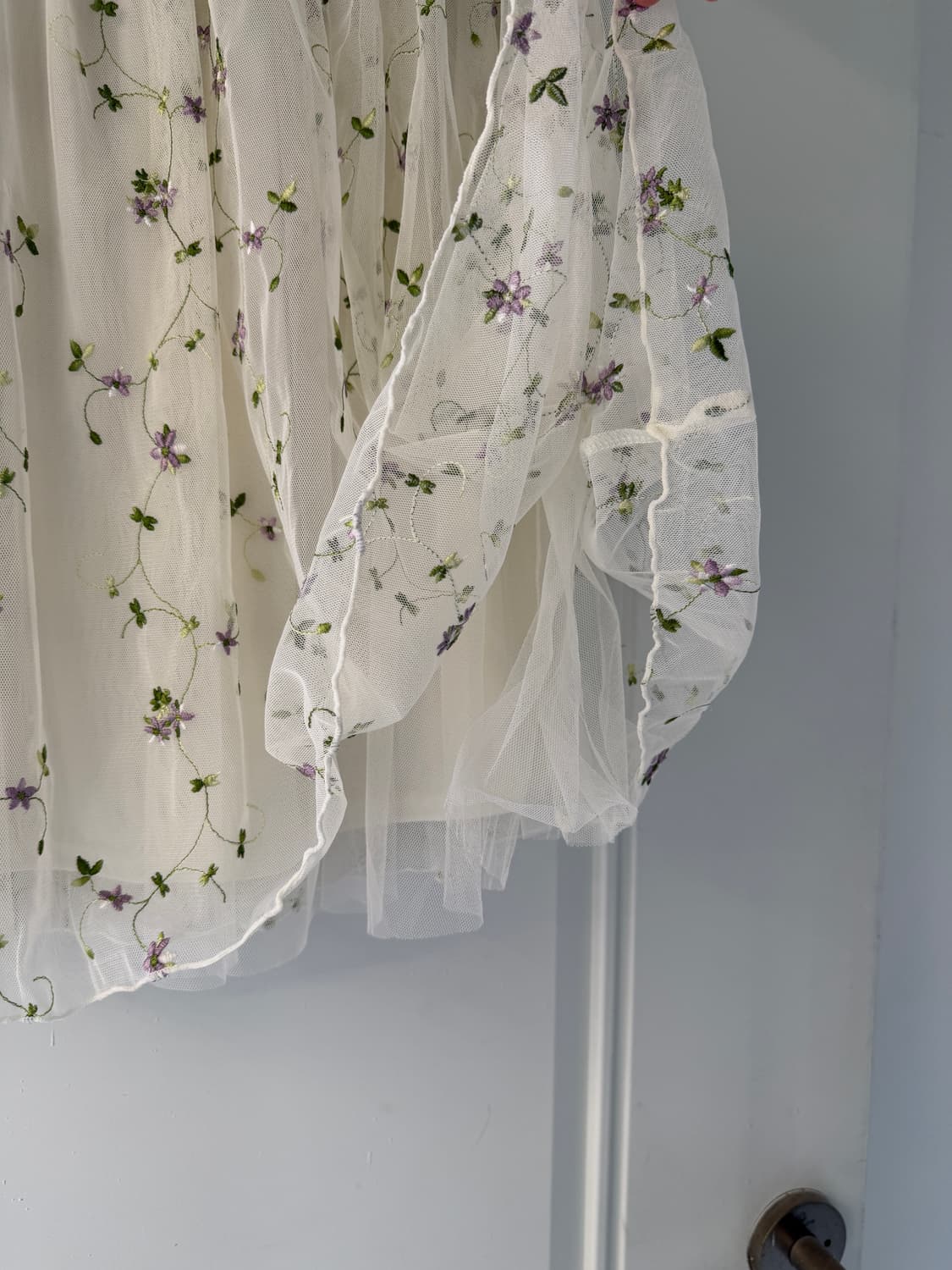 일본빈티지 라벤더 자수 샤스커트 상품이미지7