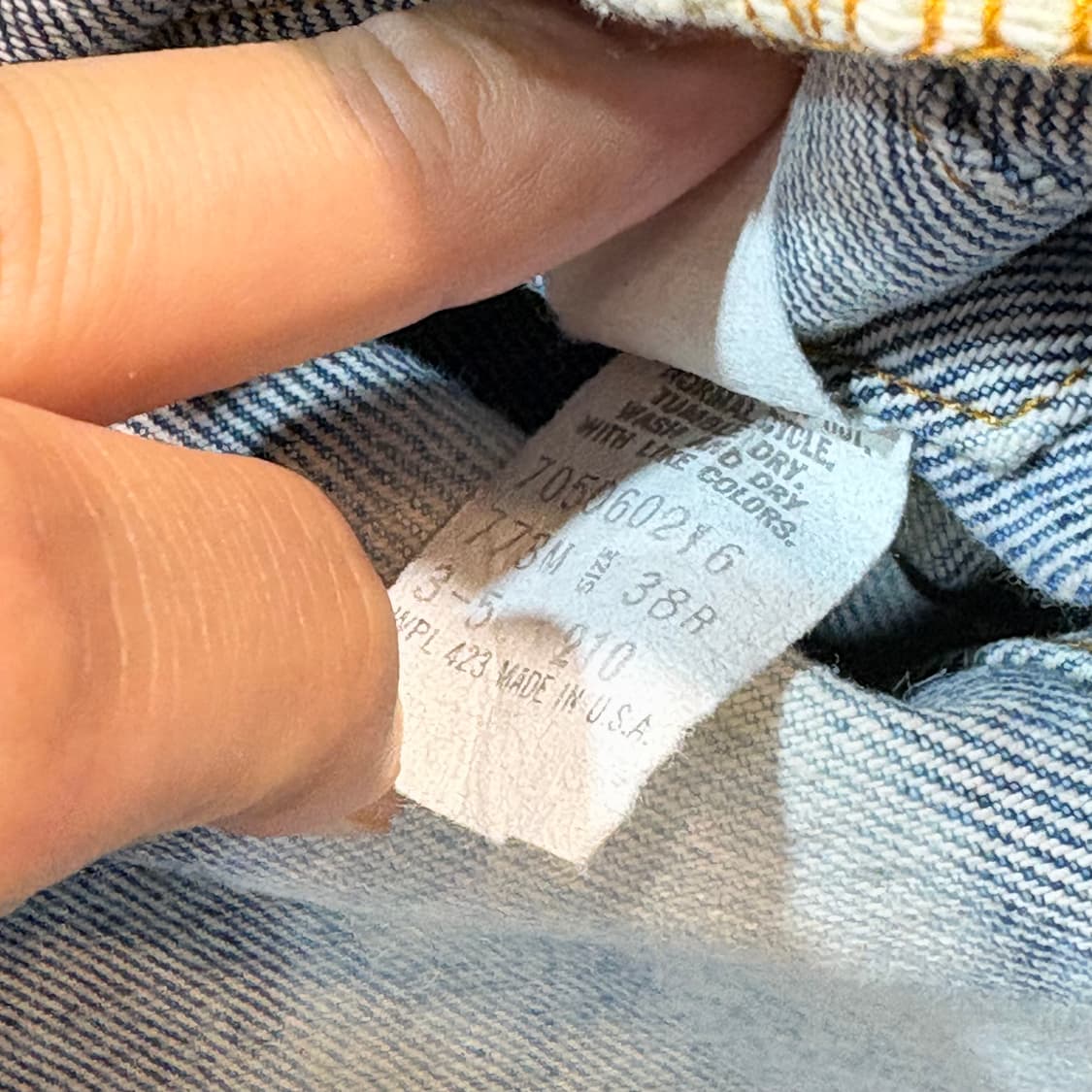 [38R] LEVI's 리바이스 USA 빈티지 데님 자켓 상품이미지8
